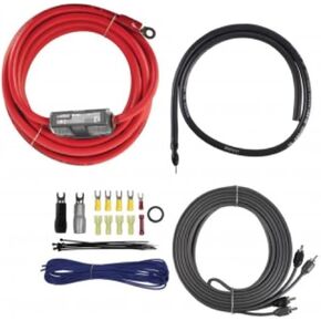 V8-AK4 v8 Series 4-Gauge 1,500-Watt Amp Installation Kit with RCA Cables