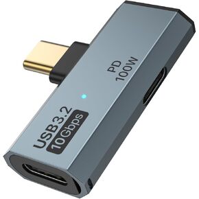 Soopii 2 في 1 USB C Splitter 10GBPS ، محول محول USB C OTG مع منفذ شحن 100W لسلسلة iPhone 16 ، iPad ، MacBook ، Samsung Galaxy S25 Series ومزيد
