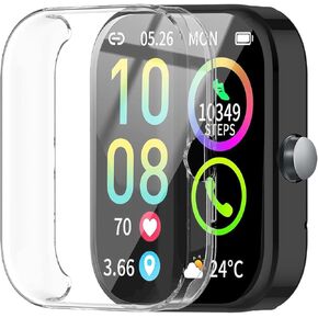 [2-Pack] Screen Protector Compatible with zakotu Y66, Coucur Y66, Jugeman Y66, Motast Y66 Case, Soft TPU Plated Case All-Around Protective Screen Full Cover Bumper Compatible for Y66 Smart Watch