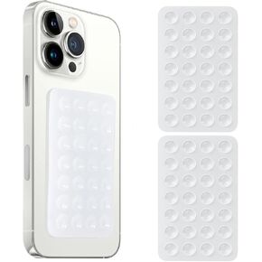 Silicone Octo Cup Buddy Sticky Grip Holder for Cellphone, Double Sided Suction Phone Case Mount Phone Accessories Strong Grip Holder for Selfie and Video - 2 Pack/Transparent