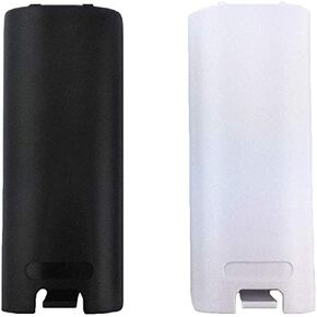 غطاء البطارية البديل لأجهزة Nintendo Wii Remote X 2 (بالأبيض والأسود) من أجهزة المريخ