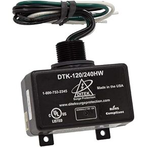 DiTek DTK-120/240HW Surge Protector • 120/240 Volt • 72,000 Amp Peak Protection • Replacement Surge Protector