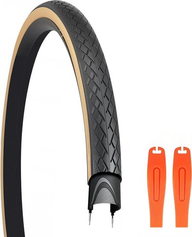 NO.199 - BALINGE 2 Pack Road Bike Tire 700 * 35C Bike Replacement Tire,Folding Replacement Tire for Bicycle, Wear-Resistant，2 Pack，Brown Wall in Saudi Arabia