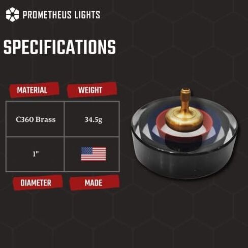 PROMETHEUS LIGHTS Lambda Spinning Top، صنع في الولايات المتحدة الأمريكية (النحاس الصلب، روبي الرؤوس) in Kuwait