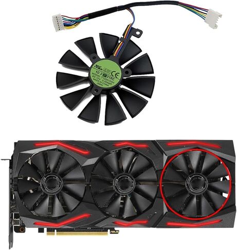 RTX2060 2070 87mm T129215SL T129215SH مروحة تبريد بطاقة الرسومات (C-FAN) in Kuwait