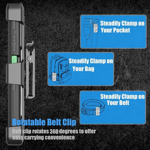 Tekcoo Holster Case For Motorola Moto G Power 5G | 2025 Only | XT2515 [Tshell] Shock Absorbing [Built-in Screen Protector] [Kickstand Locking Belt Clip] Carrying Swivel Defender Full Body Cover -Black in Saudi Arabia