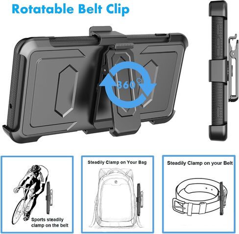 Njjex for Moto G 5G 2025 Case, for Motorola Moto G 5G 2025 Phone Holster Case, [Nbeck] Shockproof Heavy Duty Built-in Screen Protector Rugged Swivel Belt Clip Holster Kickstand Hard Cover [Green] in Saudi Arabia