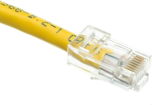 كبل CableWholesale Cat5e Ethernet ، كابل شبكة 24AWG مع موصل مطلي بالذهب RJ45 ، 4 زوج من النحاس العاري ، وزوج الإنترنت غير الملتوي غير الملتوي (UTP) ، 25 قدمًا ، أصفر ، أصفر in Kuwait