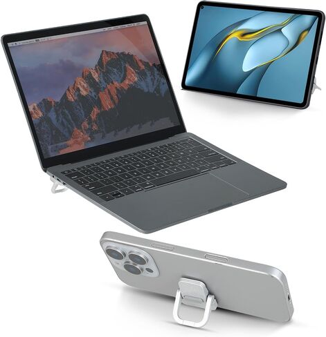 2Pcs Keyboard Riser, Self-Adhesive Mini Keyboard Stand for Desk Portable Laptop Feet Foldable Keyboards Lift for Most Keyboards (Silver) in Kuwait