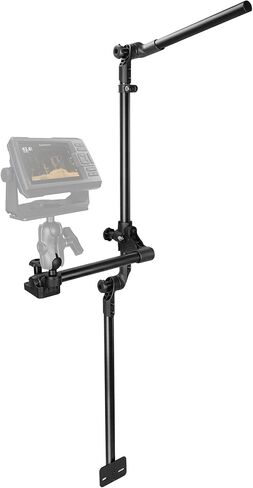Livescope Transducer Pole Mount Kayak, Marine-Grade Aluminum Mount for Garmin/Lowrance, Adjustable Depth 360° Rotating Transducer, Drill-Down Base with 1.5'' Ball in Kuwait