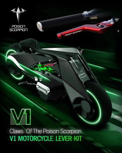 POISON SCORPION Black Motorcycle Brake Clutch Levers Wheel Adjustable Short Compatible with DL650 V-Strom 2004-2010 | SV650 SV650S 1999-2008 | Katana 600 750 GSX650F GSX750F 1998-2006 in Saudi Arabia