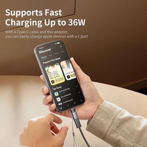 mcdodo 36W USB-C to Lightning Adapter with Lanyard, Type-C to Lightning Adapter PD Fast Charging for iPhone/AirPods/Original MacBook, Support Charging&Data Transmission in Saudi Arabia