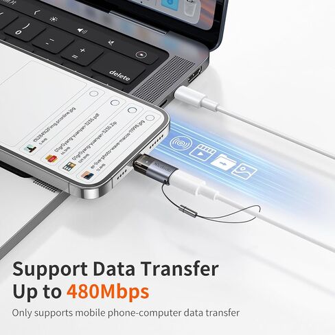 mcdodo 36W USB-C to Lightning Adapter with Lanyard, Type-C to Lightning Adapter PD Fast Charging for iPhone/AirPods/Original MacBook, Support Charging&Data Transmission in Saudi Arabia