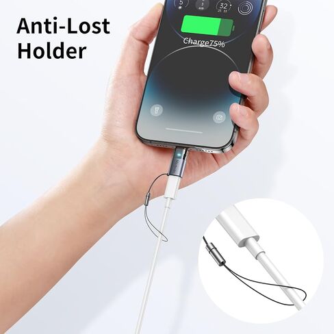 mcdodo 36W USB-C to Lightning Adapter with Lanyard, Type-C to Lightning Adapter PD Fast Charging for iPhone/AirPods/Original MacBook, Support Charging&Data Transmission in Saudi Arabia