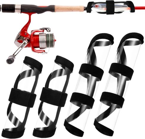 4 Pack Fishing Lure Wraps 2 Size Clear PVC Fishing Hook Covers Lure Covers for Rod Protector Bait Storage Bags in Saudi Arabia