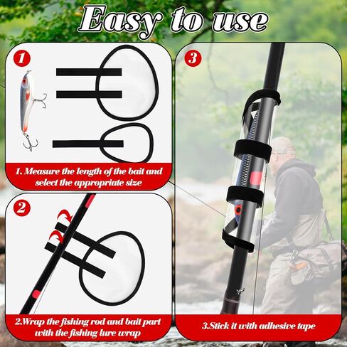 4 Pack Fishing Lure Wraps 2 Size Clear PVC Fishing Hook Covers Lure Covers for Rod Protector Bait Storage Bags in Saudi Arabia