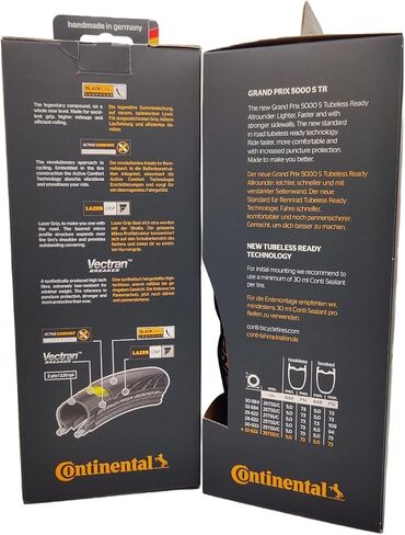 Continental Grand Prix 5000 S TR 700x25 Black/Transparent - Tubeless Ready - Pack of 2 Tires in Saudi Arabia