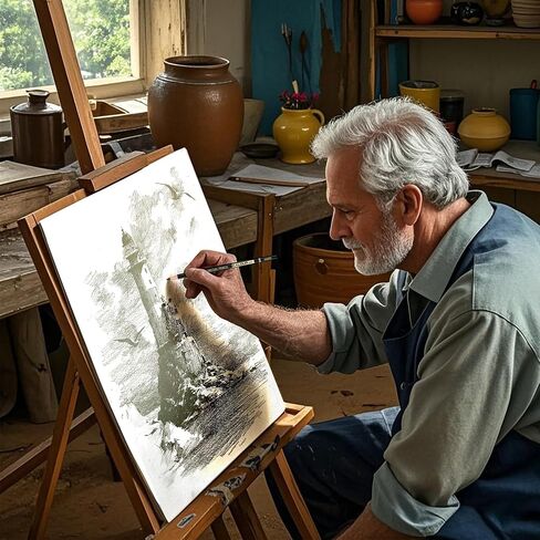 كالور مجموعة اقلام رسم احترافية ملونة من الفحم، 12 قطعة من اقلام الطباشير باستيل للرسم والتظليل والمزج والبورتريه، اقلام فحم اسود وابيض للمبتدئين والفنانين in Kuwait