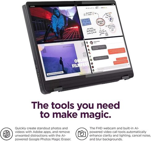 Lenovo Flex 5i 2-in-1 Laptop-14 "FHD Touchscreen ، Intel 10-Core I5-1235U ، 8GB RAM ، 512GB SSD+ 64GB SD CARD in Kuwait