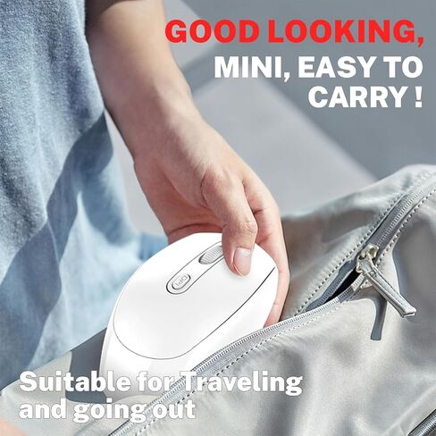 Wireless Mouse, Dual Mode 2.4G/BT5.1 Gaming Mouse, 12000 DPI Rechargeable Computer Mouse, Lightweight 70g, Ergonomic Silent Mice for Laptop/PC/Mac/Tablet (White) in Kuwait