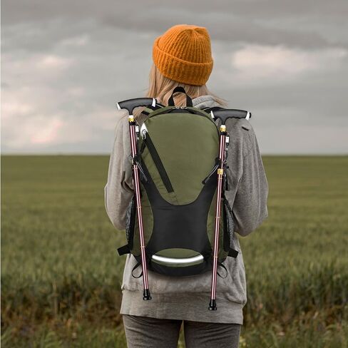 30L Hiking Backpack Men Women, Lightweight Rucksack Backpack with Adjustable Chest Strap, Nylon Casual Daypack Backpack for Camping Biking Outdoor Cycling, Green in Kuwait