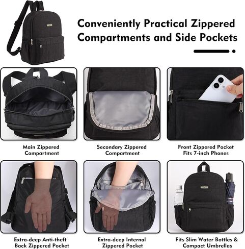 حقيبة ظهر صغيرة للمشي لمسافات طويلة للنساء - حقيبة نهارية متينة مقاومة للماء للسفر والتخييم والمغامرات في الهواء الطلق in Kuwait