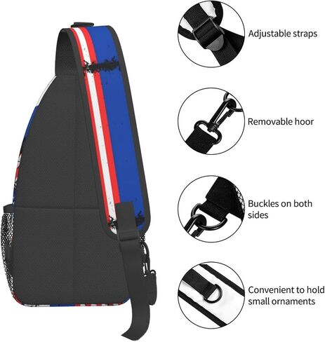 American Salvadorian Flag Salvadoreños Roots Sling Bag Casual Crossbody Bag Sports Shoulder Backpack Travel Chest Pack Cycling Cross Bags Gym Hiking Daypack in Kuwait