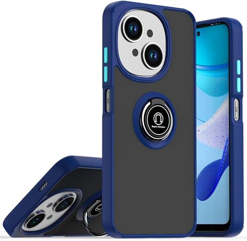 QUIETIP Case Compatible with Tecno Spark Go 2025 & Spark Go 1 & Tecno Pop 9 with Screen Protector,TPU + Hard PC Magnetic Ring Car Mount Stand Cover,Black in Saudi Arabia