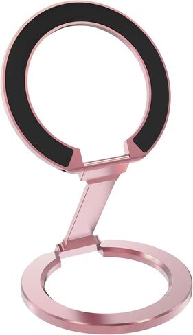 M-Twin Ring Magnetic Holder – Strong Magnetic, 360° Rotating Adjustable Stand, Slim & Durable Grip, (Metal Pink) in Saudi Arabia