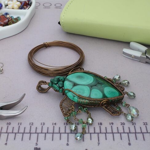 سلك حرفي نصف دائري من Beadsmith - عناصر سلكية - مزاج ناعم - مقياس 21، ملف 7 ياردة - لون برونزي عتيق - سلك خرز يستخدم لصنع المجوهرات، وتغليف الأسلاك، وغيرها من الفنون والحرف اليدوية الأخرى in Saudi Arabia