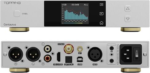 TOPPING Centaurus Fully Balanced R2R DAC with 10-Band PEQ, NOS/OS/Best Mode, Bluetooth LDAC Support, CPLD Jitter Rejection, IIS Input, and Preamp Functionality (Centaurus-Black) in Saudi Arabia