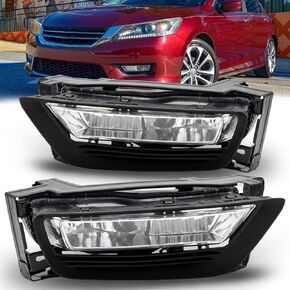 Driving Fog Lights Lamps Assembly for 2013 2014 2015 Honda Accord 4 Door Sedan Fog Light Replacement with H8 12V 35W Bulbs & Switch and Wiring Kit
