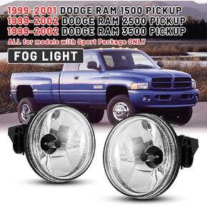AUTOWIKI Fog Lamp For 1999-2001 DODGE RAM 1500 PICKUP Fog Lights Assemblies For 1999-2002 DODGE RAM 2500/3500 PICKUP 1 Pair in Saudi Arabia