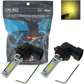 مصابيح ضباب LED 881 ساطعة للغاية 2000 لومن رقائق COB عالية الطاقة LED 881 886 889 894 3000K استبدال مصابيح الضباب LED الصفراء (مجموعة من 2)