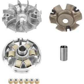 CVT Front Clutch Variator Kits for Gy6 125cc 150cc 152QMI 157QMJ Engine Drive Wheel Assembly Performance 14 Gram Rollers Fit for Scooter ATV Go Kart