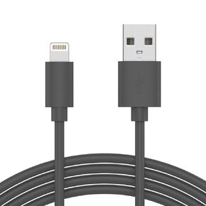 TALK WORKS Fast-Charge Lightning Cable - MFi-Certified for Apple iPhone 13, 12, 11 Pro/Max/Mini, XR, XS/Max, X, 8, 7, 6, 5, SE, iPad, AirPods, Watch - 10ft Long Fast Charger, Heavy-Duty Cord, Black
