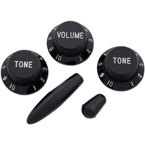 AllParts Black Knob Set for Strat