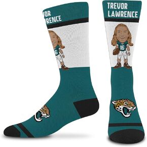 FBF - Jacksonville Jaguars NFL Player # Footwear For Men And Women Game Day Apparel Dress Socks - Trevor Lawrence
