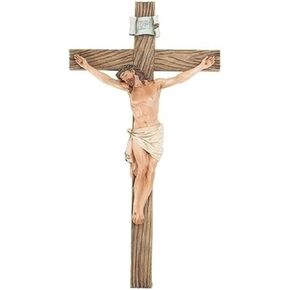 Joseph's Studio by Roman Inc., Crosses and Crucifixes Collection, 20.5"H CRUCIFIX,Religious Statue, Memorial Gift, Holy Figurine, Saint, Crucifix, Prayer Home Décor (20x11x2)