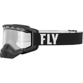 Fly Racing 2023 Zone Snow Goggle (Black/Sunset W/Sky Blue Mirror/Amber Lens, Adult)