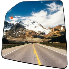 Right Passenger Side Heated Mirror Glass Fit for Ford F150 2015 2016 2017 2018 2019 2020, Rear View Mirror Glass with Blind Spot Detection & Rear Holder, Replace FL3Z17K707D FL3Z-17K707-D