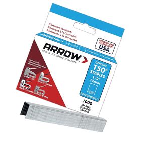 Arrow Fastener 508SS1 Genuine T50 1/2-Inch Stainless Staples, 3 Pack of 1000