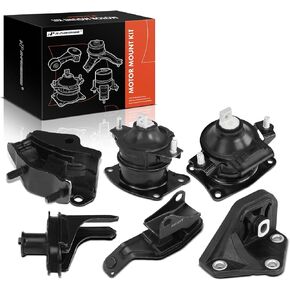 A-Premium Engine Motor Mount and Transmission Mount and Suspension Mount Kit Compatible with Honda Accord 2003 2004 2005 2006 2007 2.4L, Automatic Transmission, 6-PC Set, Replace# 50850SDAA00