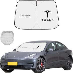 لمظلة الزجاج الأمامي طراز تسلا 3/Y | درع بوليستر مزدوج لمظلة Tesla Model Y | حماية فائقة من الأشعة فوق البنفسجية والحرارة من طراز Tesla Model 3 | ملحقات سيارة تسلا الداخلية للصيف in Kuwait
