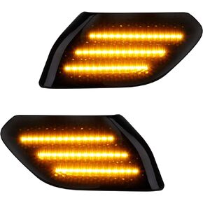 NDRUSH LED Fender Side Markers Front Amber Side Marker Light Compatible with 2018-up Wrangler JL - Pack of 2