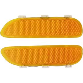 Clear Lens Bumper Side Marker Reflector Compatible with 2000 2001 2002 2003 BMW E46 2D Coupe/ 2001 2002 2003 2004 2005 2006 E46 M3