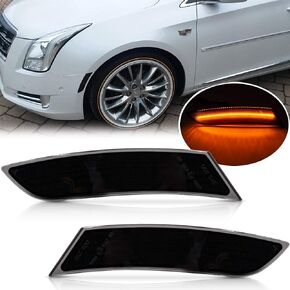 استبدال مصابيح علامة الجانب الأمامي LED لكاديلاك XTS 2013 2014 2015 2016 2017 عدسات شفافة كهرمان LED مجموعة مصابيح الانعطاف الفردية تحل محل مصابيح Sidemarker OEM