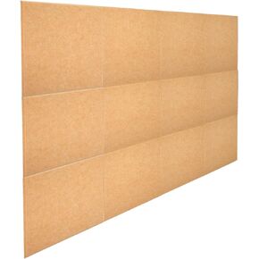 12pcs 11.8x11.8in Felt Wall Tiles, Cork Board Alternative with Back Adhesive Freely Combination Bulletin Board Pin Board for Office Home School Assembled into 47.2x35.4in (Brown)