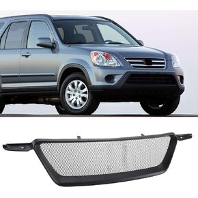 Fit for CRV 2005 2006 Front Bumper Upper Grill Resin Fiber Mesh Grille, Matte Black