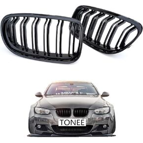 Tonee Front Kidney Grille Grill for E90 E91 323i 325i 328i 330i 335i 2009 2010 2011 2Pcs (Gloss Black)